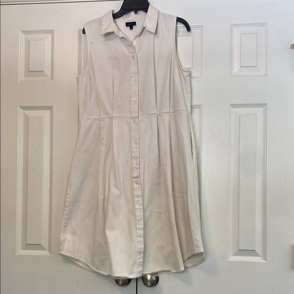 Who What Wear Sleeveless White Mini Dress